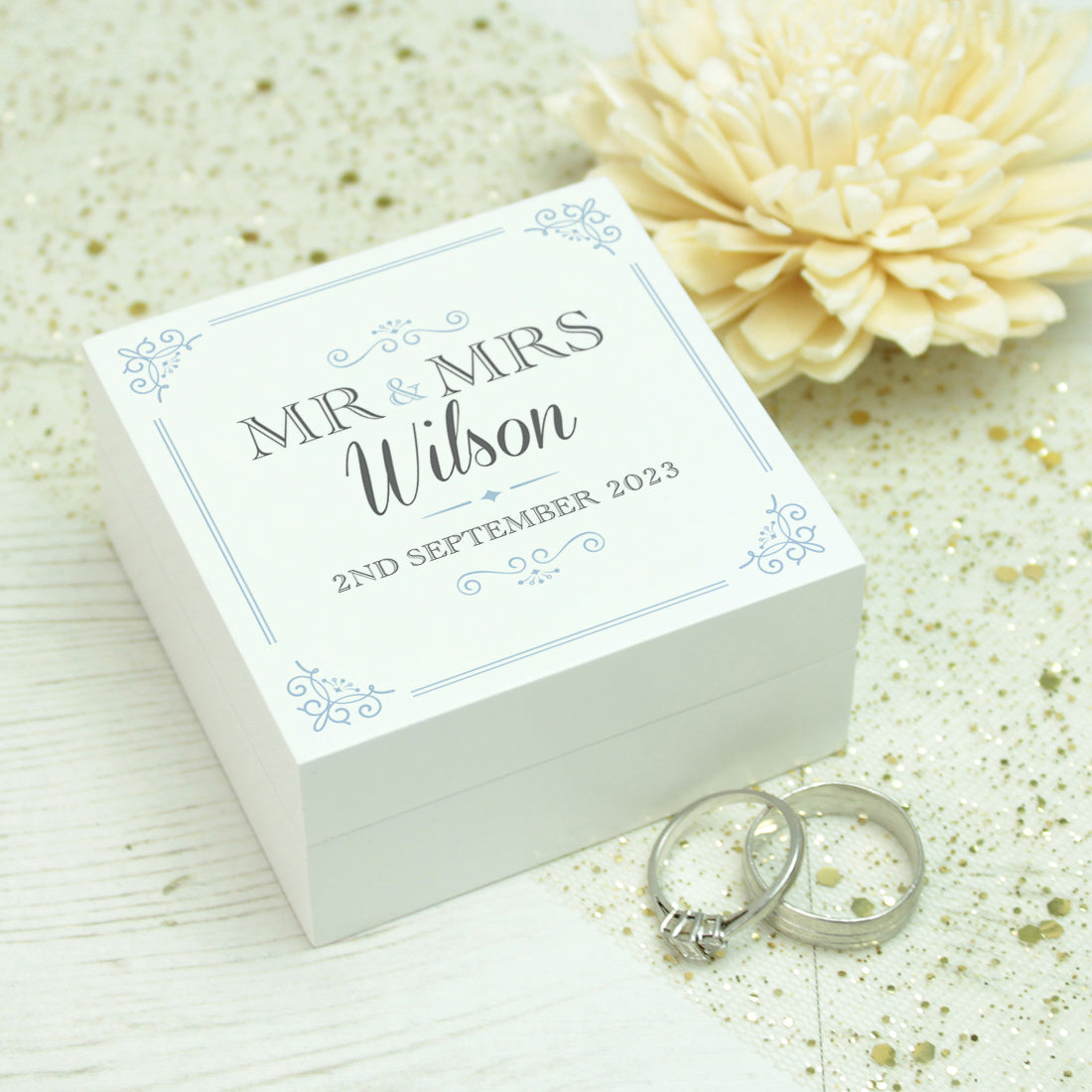 Elegance Wooden Wedding Ring Box-Weddings by Lumi